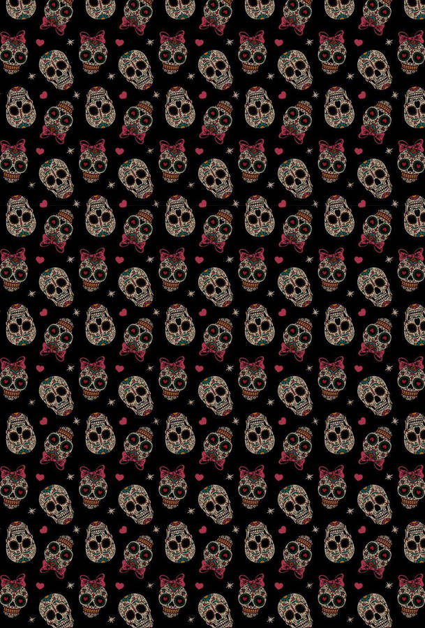 Crowded Sugar Skulls Wallpaper