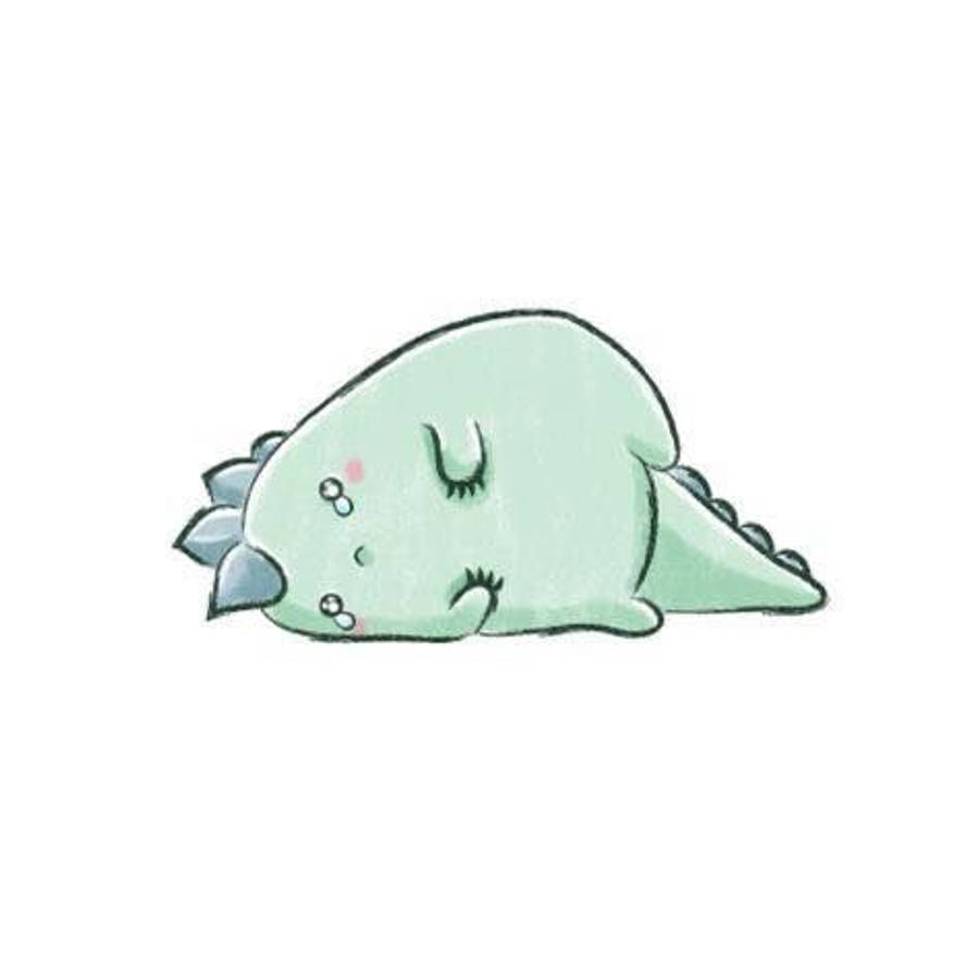 Crying Aesthetic Dino Wallpaper