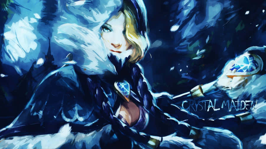 Crystal Maiden - The Frosty Sorceress Of Dota 2 Wallpaper