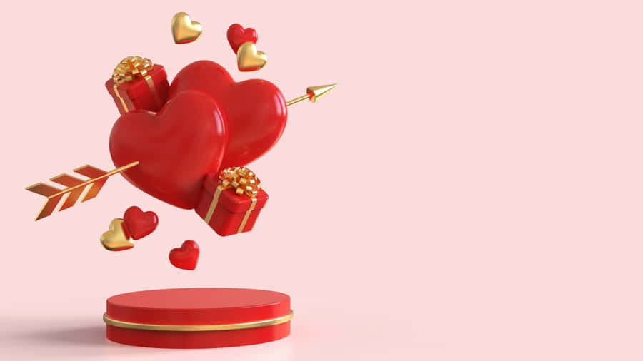 Cupid Arrow Heart Gifts Wallpaper