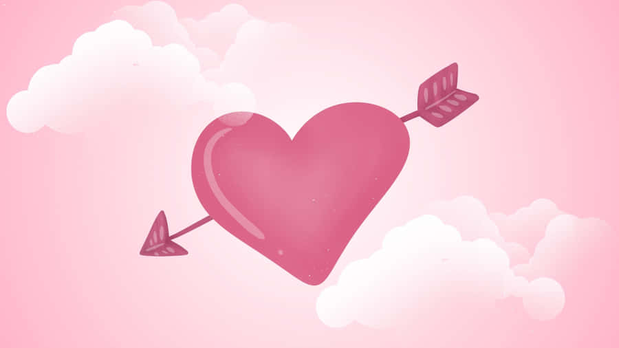 Cupid Arrow Piercing Heart Wallpaper
