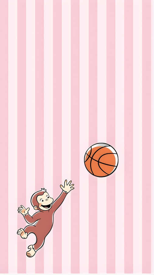 Curious George Basketball Fun Wallpaper