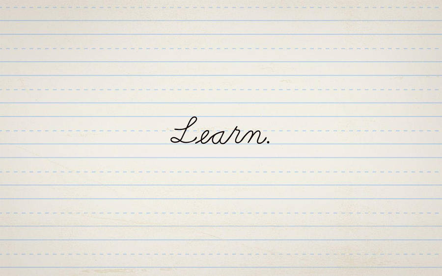Cursive Text Learning Wallpaper