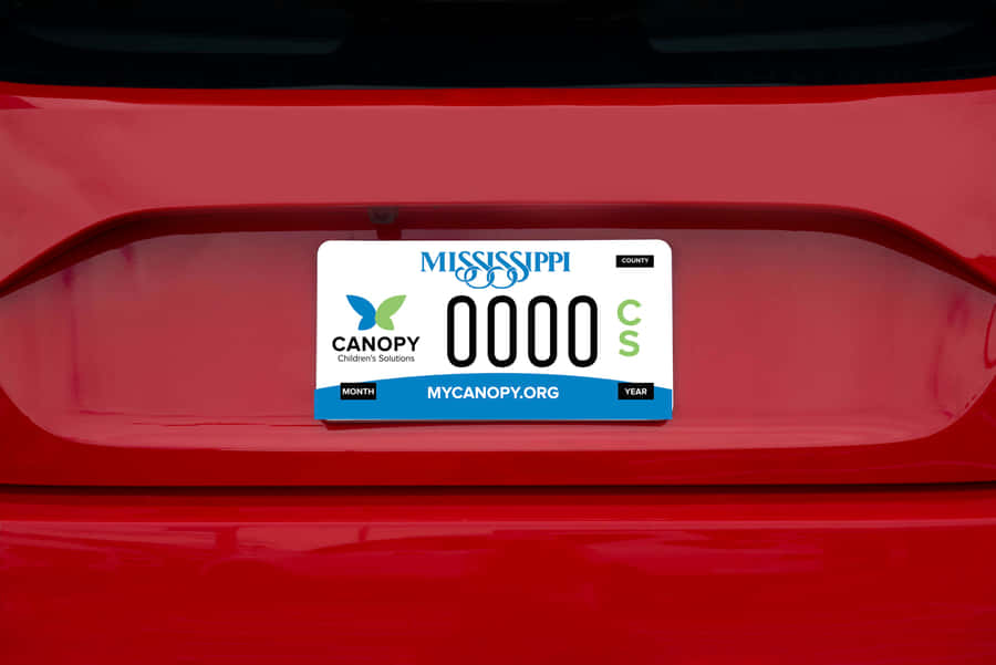 Custom Car License Plate On A Stylish Vehicle Wallpaper