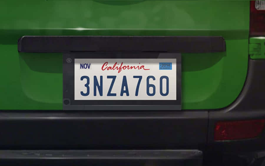 Customized Car License Plate On A Stylish Vehicle. Wallpaper