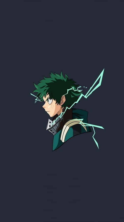 Cute Aesthetic Deku Green Lightning Wallpaper