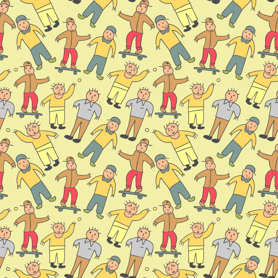 Cute Aesthetic Teenage Boys Skateboard Wallpaper