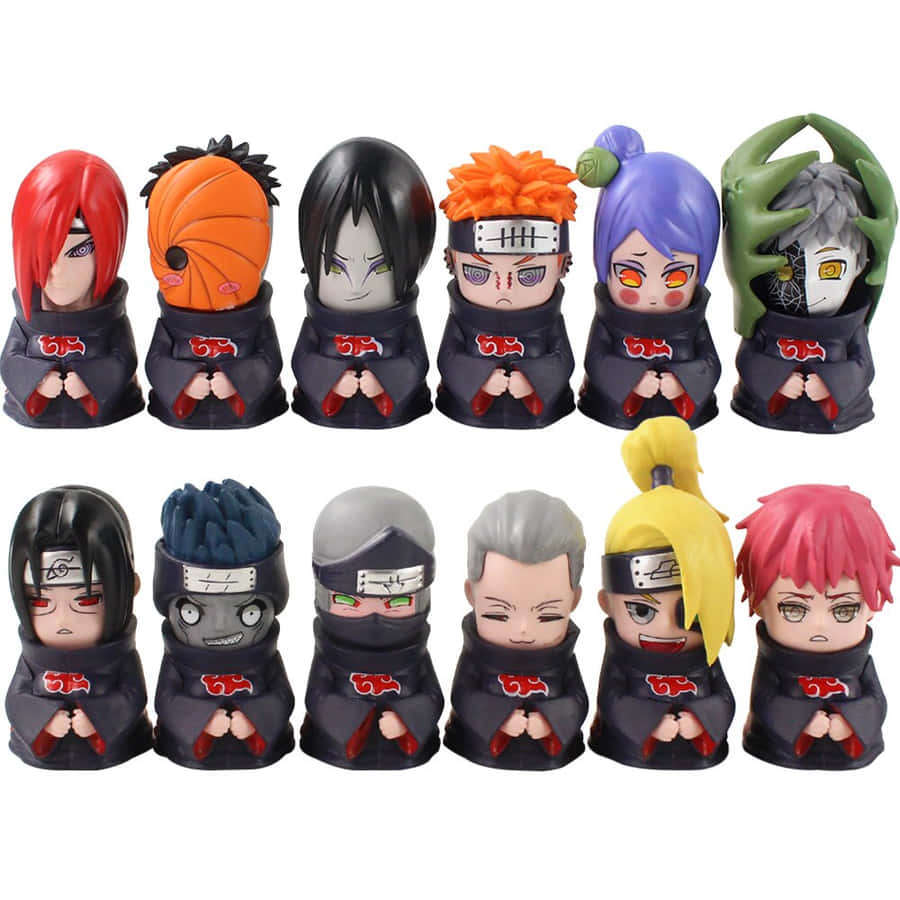Cute Akatsuki Chibi Characters Unleashing Mischief Wallpaper