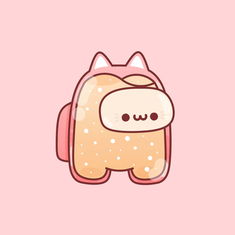Cute Among Us Pink Stuff Wallpaper
