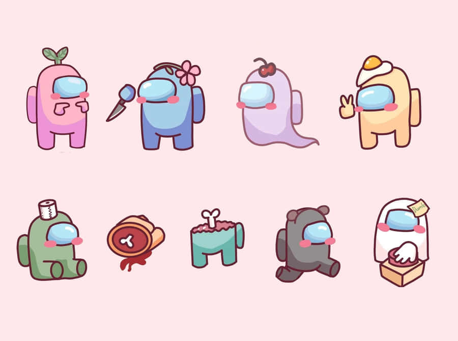 Cute Among Us Tag Yourself Wallpaper