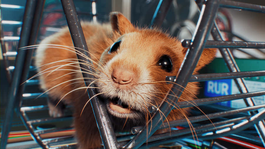 Cute And Curious Hamster Wallpaper