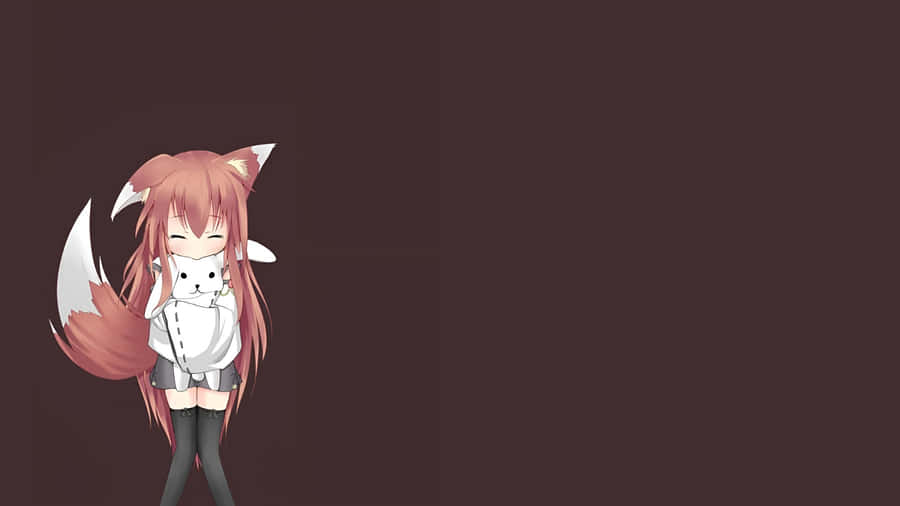 Cute Anime Fox Girl Wallpaper