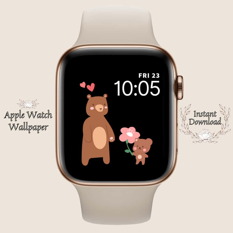 Cute Apple Watch Face Bear Wallpaper