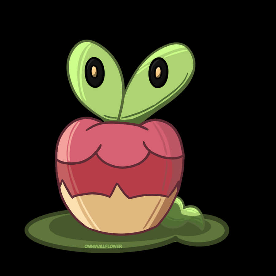 Cute Applin On White Background Wallpaper