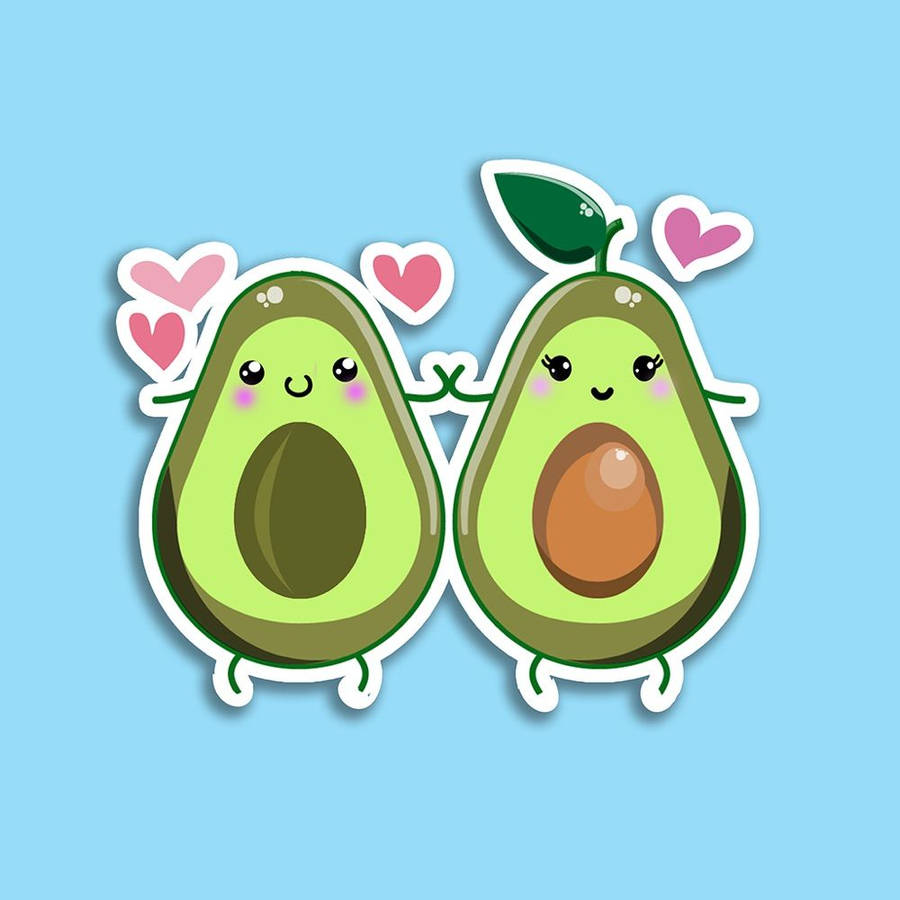 Cute Avocado Couple Wallpaper