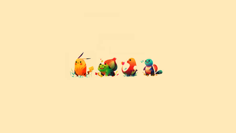 Cute Baby Pikachu And Other Pokemon Wallpaper