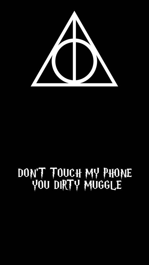 Cute Black And White Deathly Hallows Wallpaper