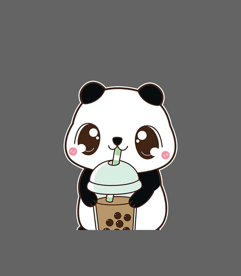 Cute Boba And Panda Bear Wallpaper