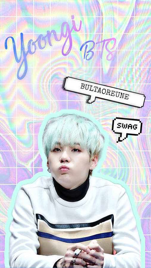 Cute Bts Suga Speech Bubbles Wallpaper