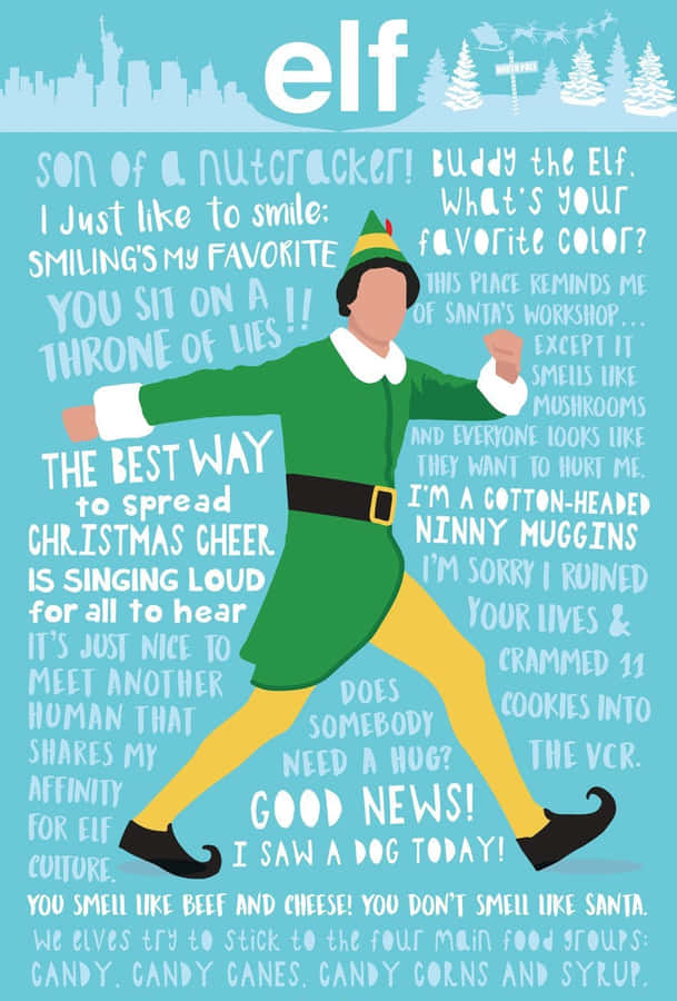 Cute Buddy The Elf Iphone Screen Wallpaper