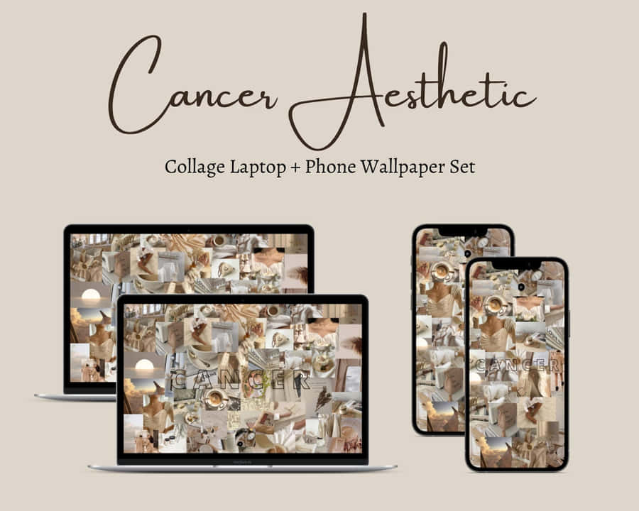 Cute Cancer Zodiac Sign Pastel Brown Wallpaper