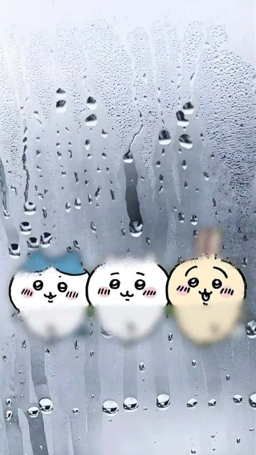Cute Cartoon Faces On Fog Wallpaper
