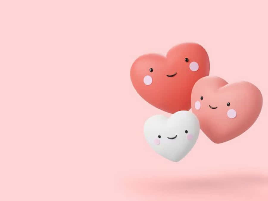 Cute Cartoon Heart Smiling Wallpaper