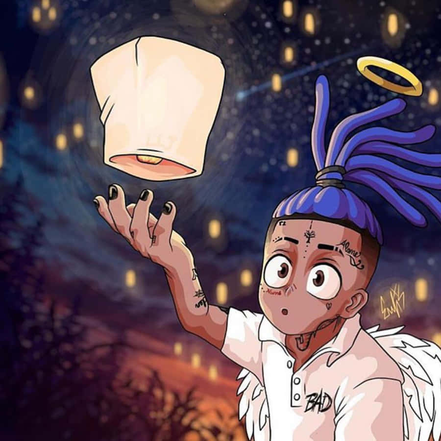 Cute Cartoon Xxxtentacion Pfp Wallpaper