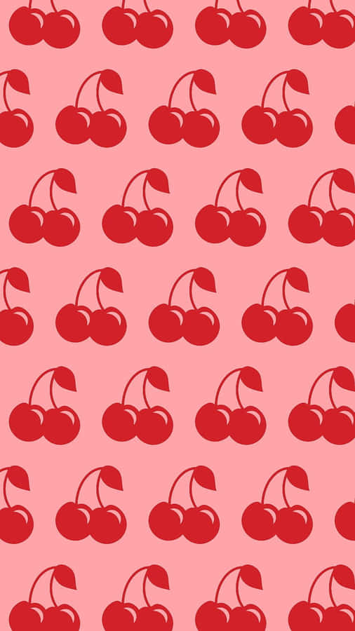 Cute Cherry Minimalistic Design Wallpaper