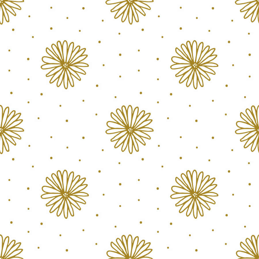 Cute Daisy Golden Yellow Pattern Wallpaper