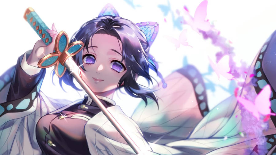 Cute Demon Slayer Shinobu Kocho Wallpaper