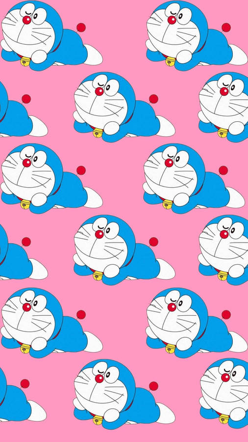 Cute Doraemon Iphone Pattern Wallpaper