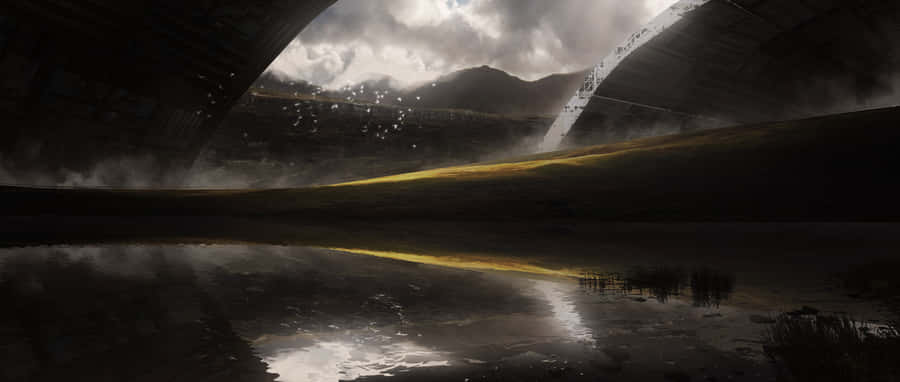 Cute Eerie Anime Scenery Wallpaper