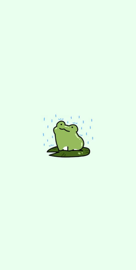 Cute Frog Cartooni Phone Wallpaper Wallpaper
