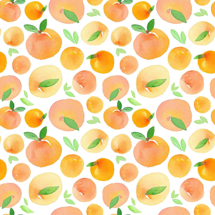 Cute Fruit Seamless Peaches Wallpaper