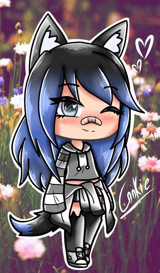 Cute Gacha Life Girl With Band-aid Wallpaper