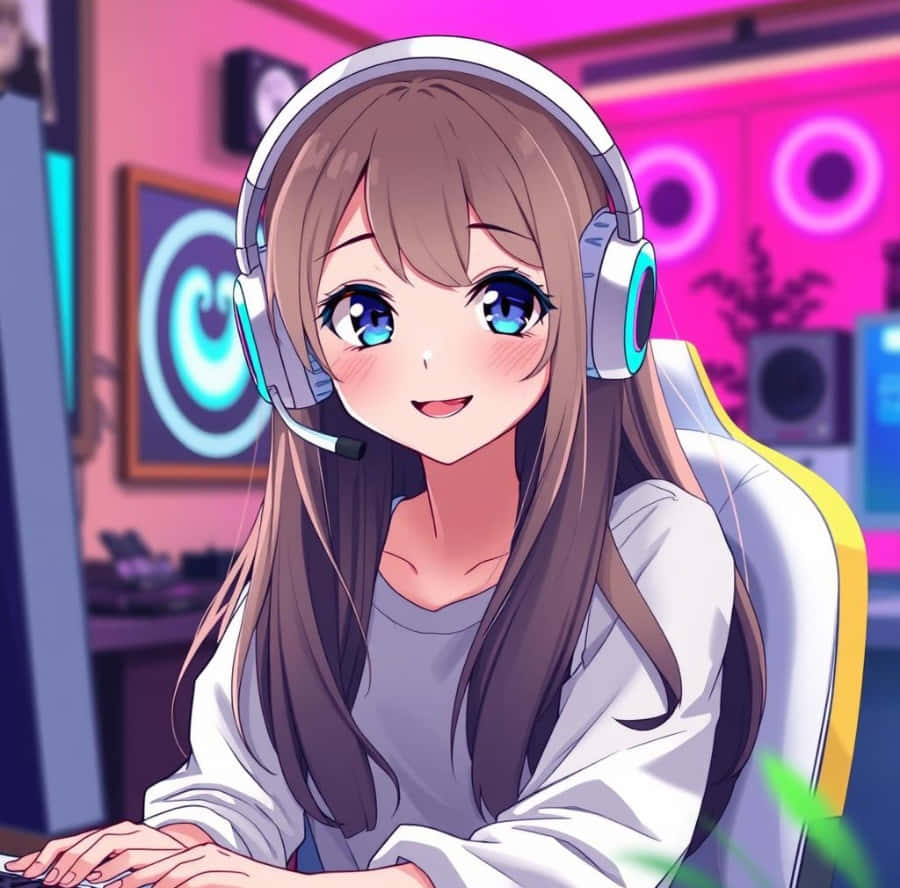 Cute Gamer Girl Avatar Wallpaper