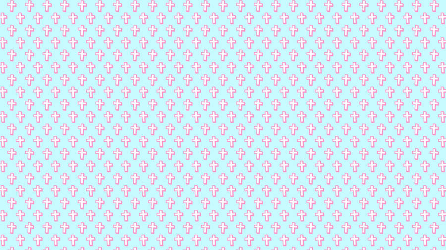 Cute Girly Cross Pattern Wallpaper