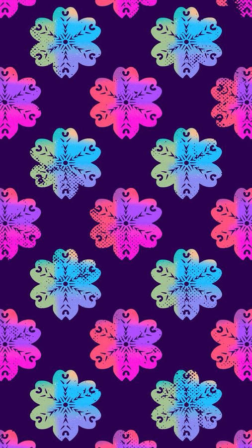 Cute Girly Flower Pattern Wallpaper