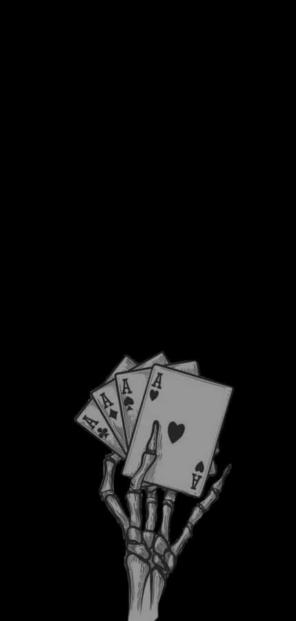 Cute Gothic Cards Skeleton Wallpaper