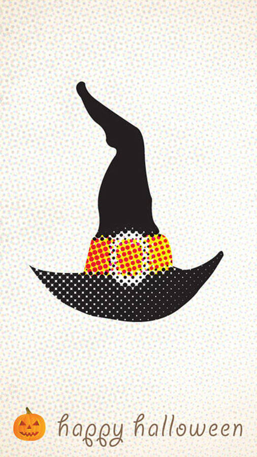 Cute Halloween Witch Hat Iphone Wallpaper