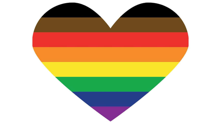 Cute Heart Lgbt Flag Wallpaper