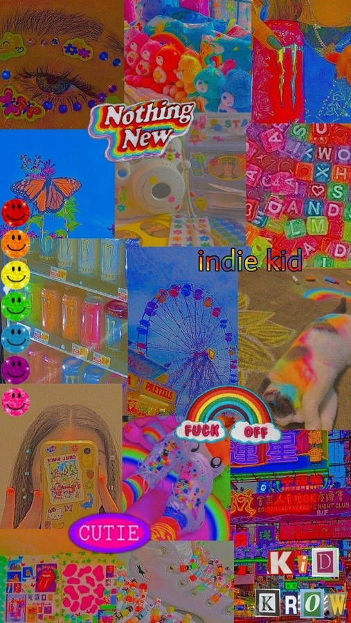 Cute Indie Kid Aesthetic Abstract Wallpaper
