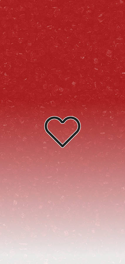 Cute Instagram Heart On Red Wallpaper