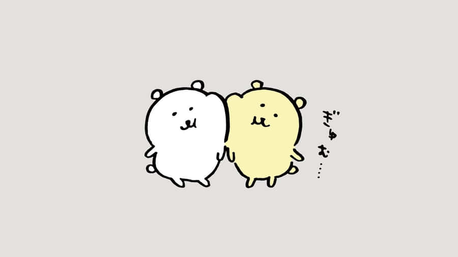 Cute Joke Bear Duo Wallpaper