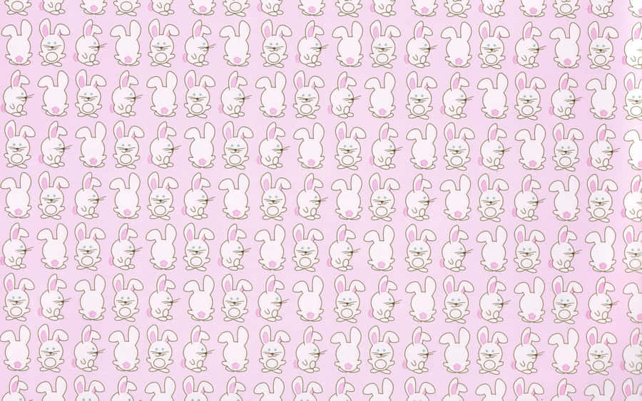 Cute Kawaii Bunny Bringing A Smile To Your Day Wallpaper