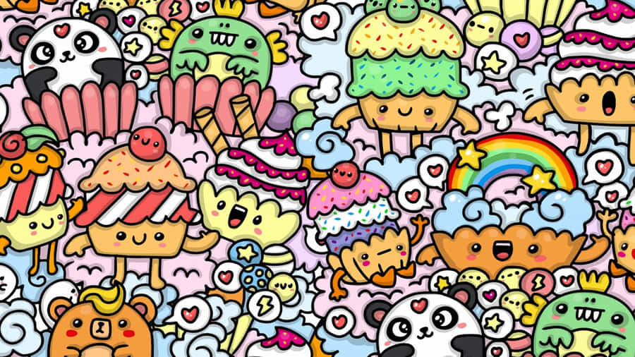 Cute Kawaii World Illustration Wallpaper