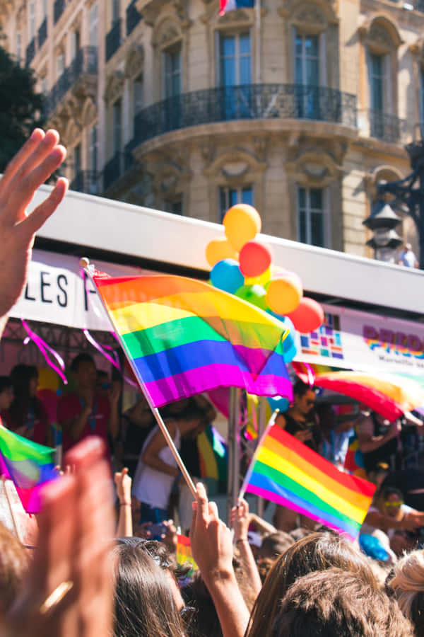 Cute Lgbt Flags Pride Parade Wallpaper
