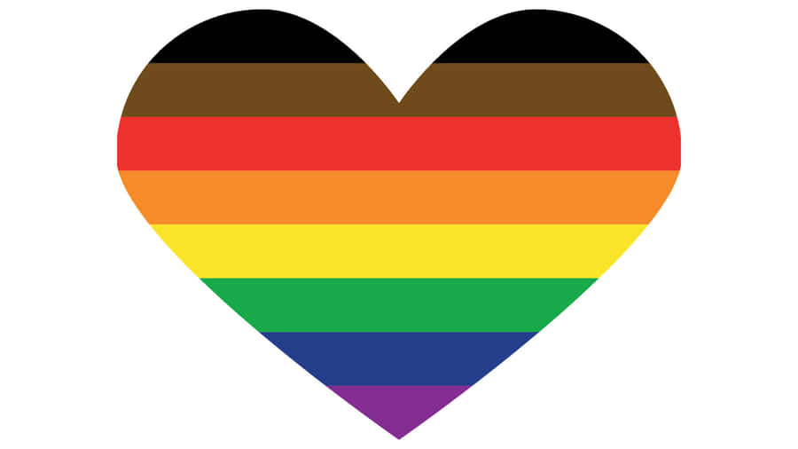 Cute Lgbt Philadelphia Rainbow Heart Illustration Wallpaper