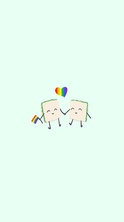 Cute Lgbt Sandwiches Digital Artwork Wallpaper